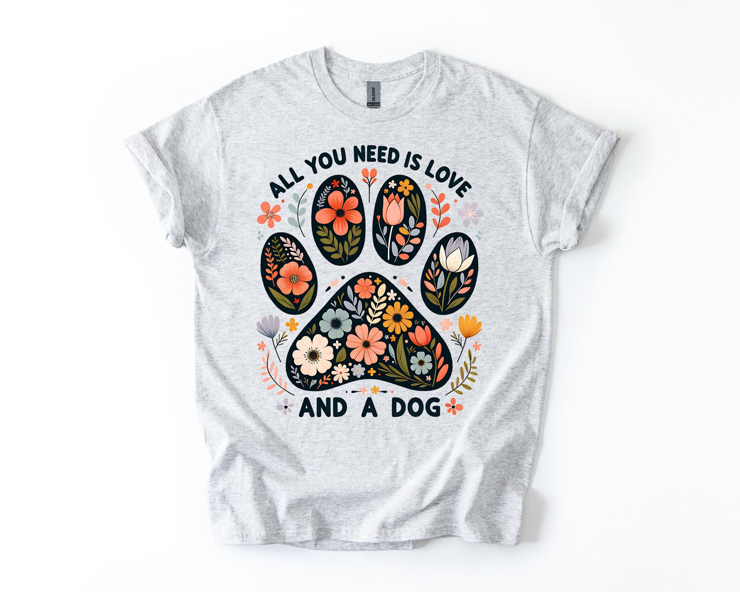 Floral Dog Paw Sweater