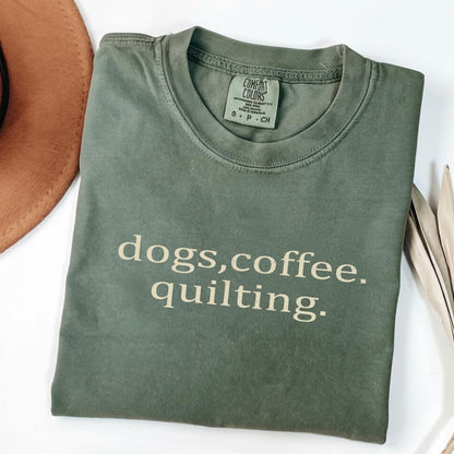 Dogs Coffee & Quilting Shirt