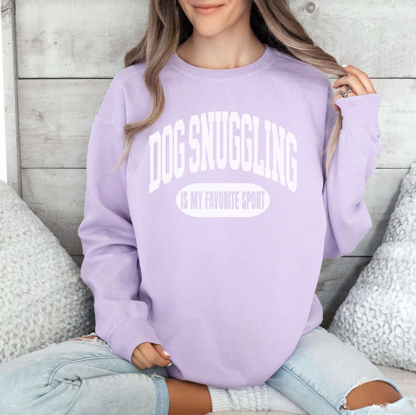 Dog Snuggling Sweatshirt