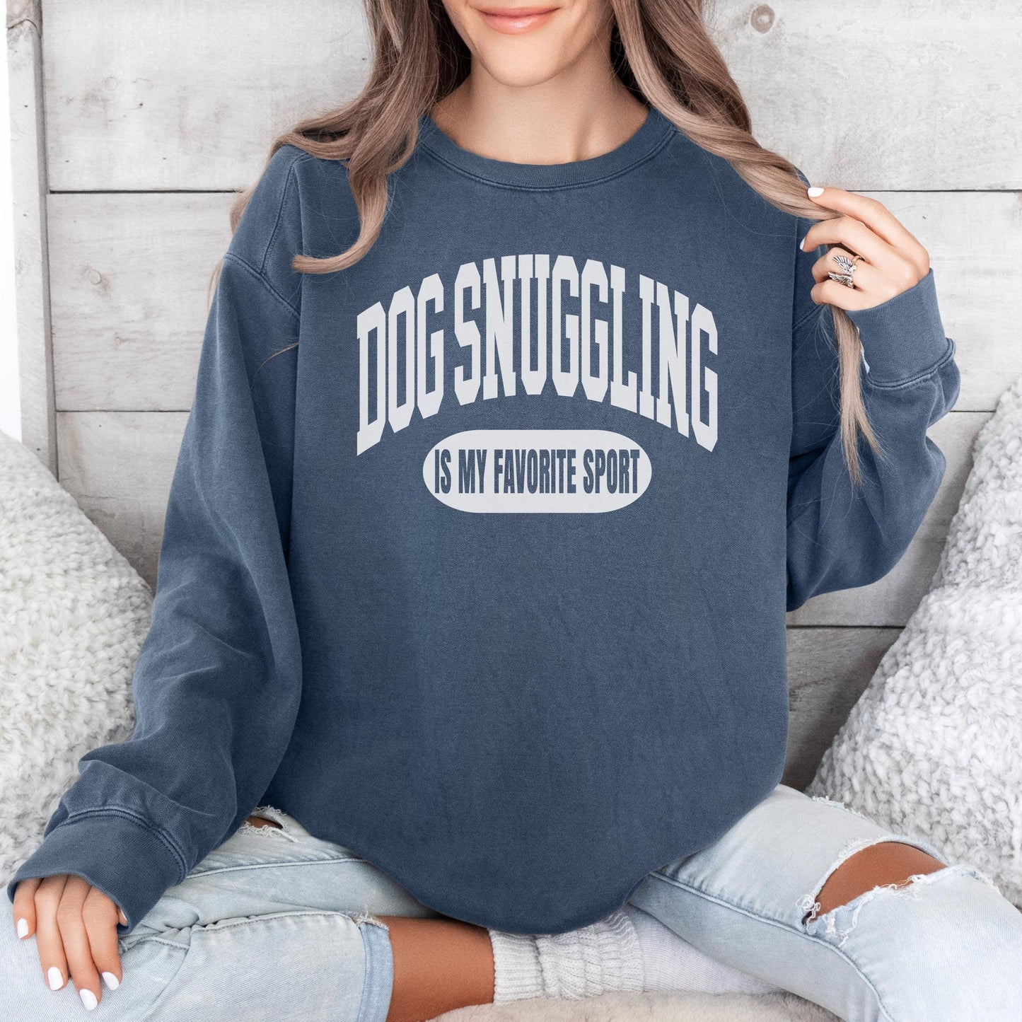 Dog Snuggling Sweatshirt
