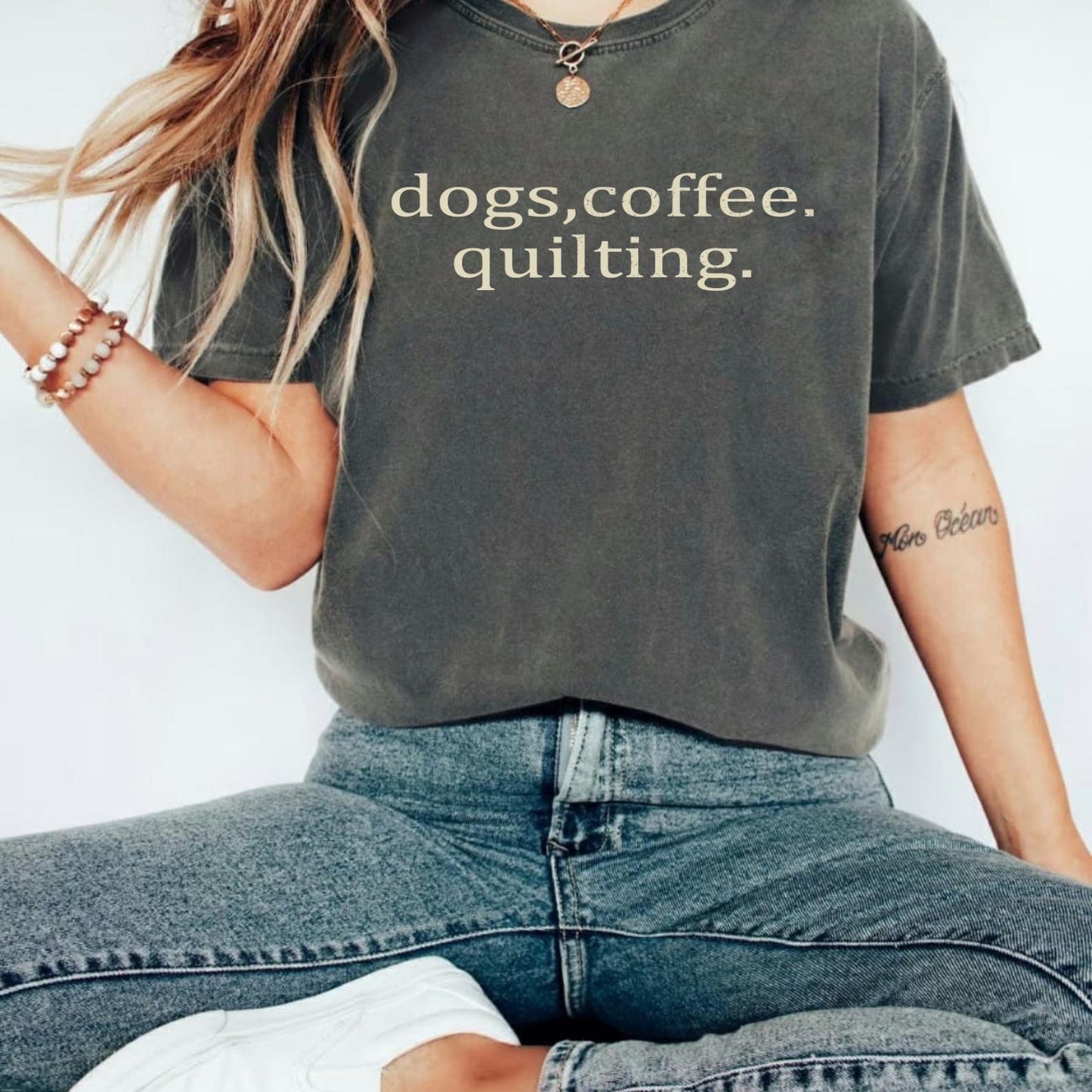 Dogs Coffee & Quilting Shirt