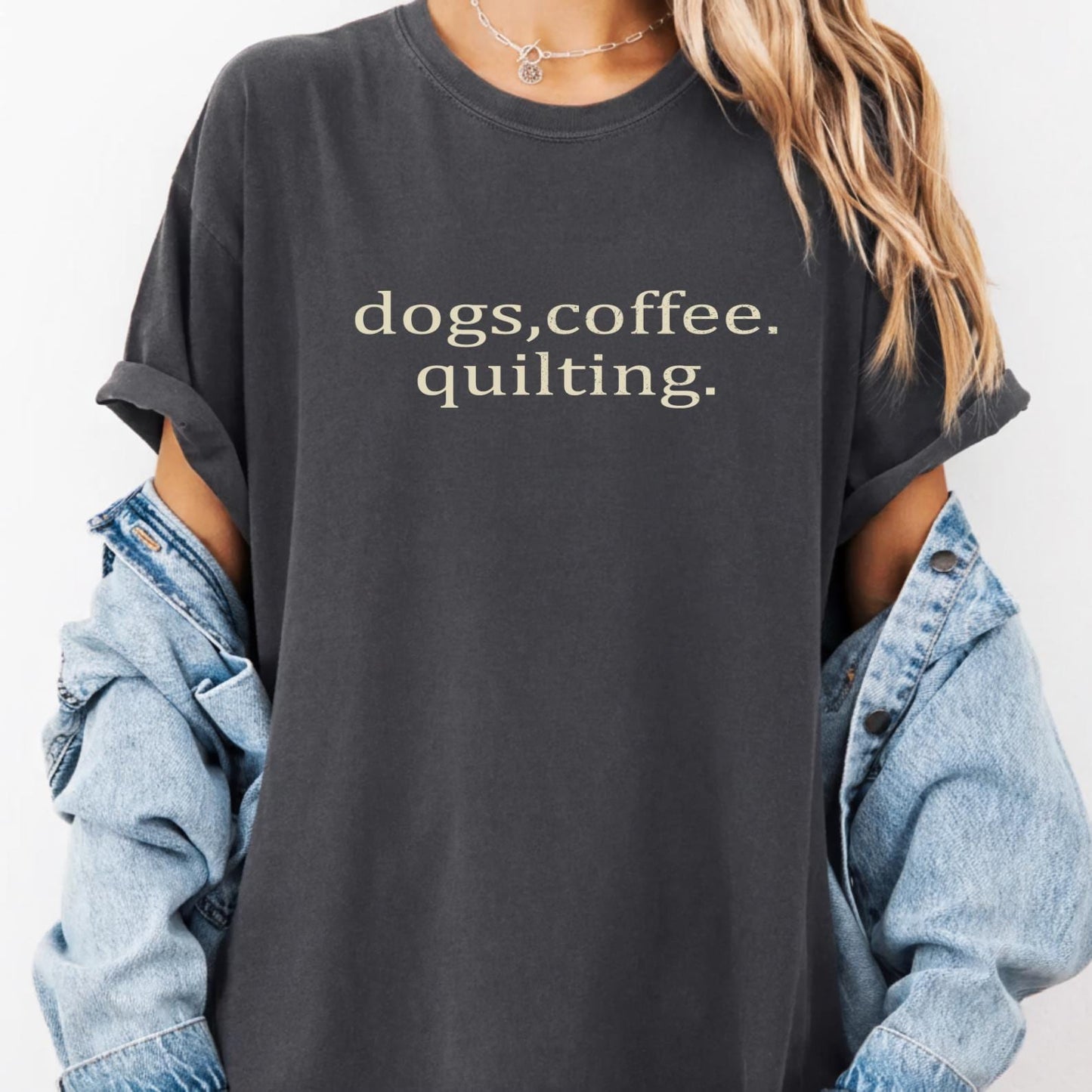 Dogs Coffee & Quilting Shirt