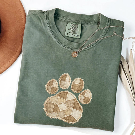 Patchwork Paw Print Tee