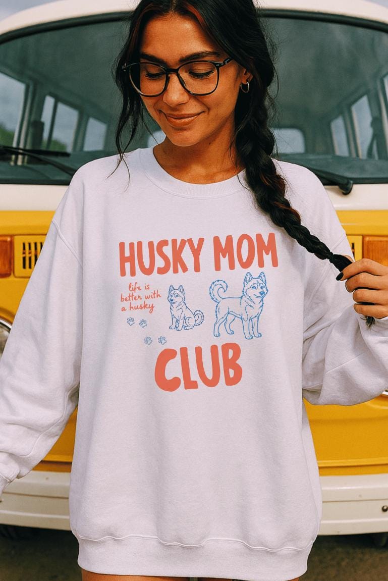 Husky Dog Mom Club Crewneck