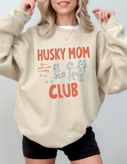 Husky Dog Mom Club Crewneck