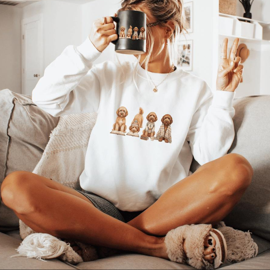 Goldendoodle Book Lover Sweatshirt