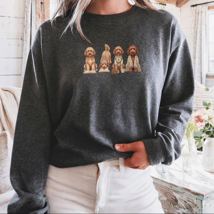 Goldendoodle Book Lover Sweatshirt