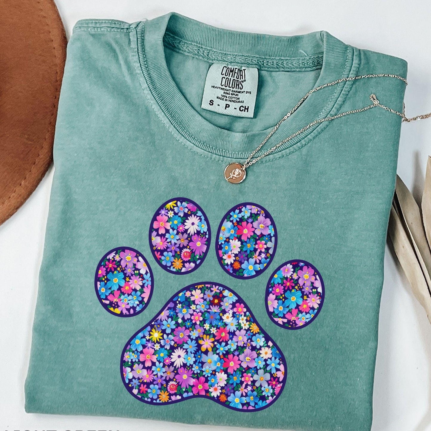 Floral Paw Print Shirt