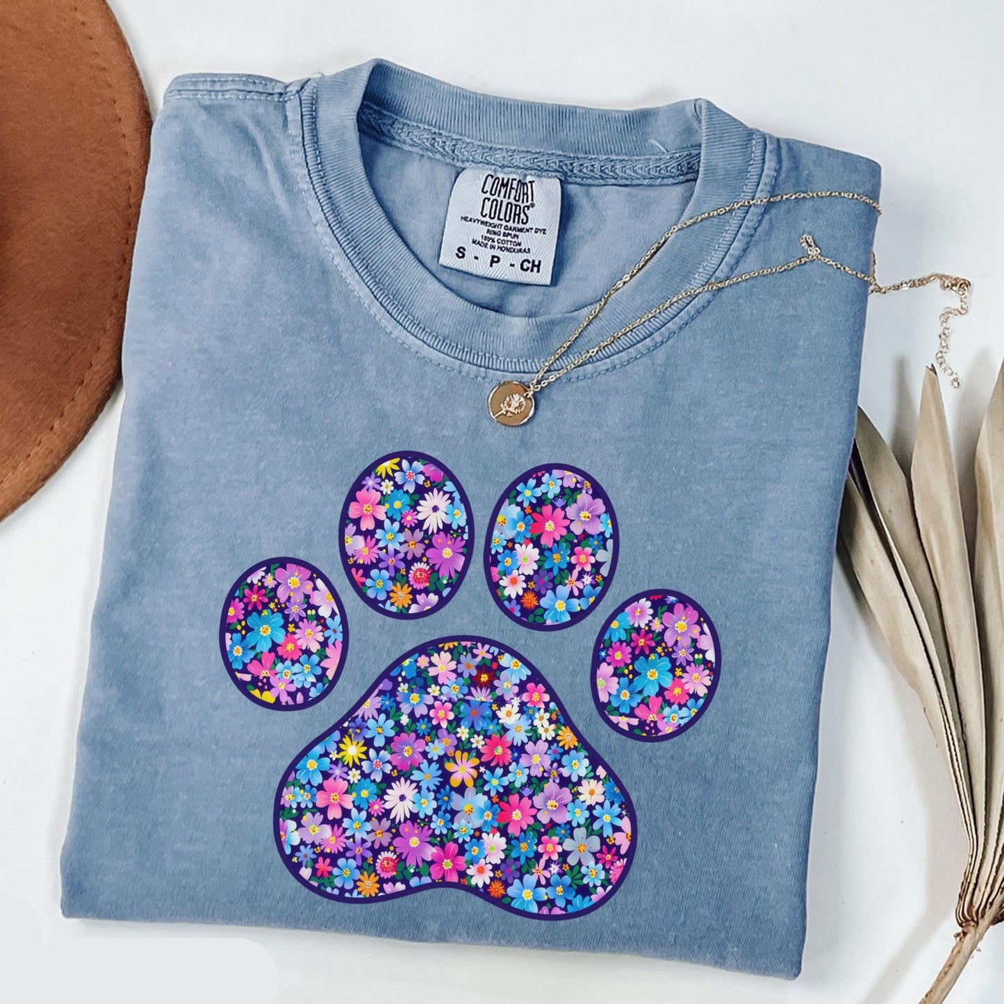 Floral Paw Print Shirt
