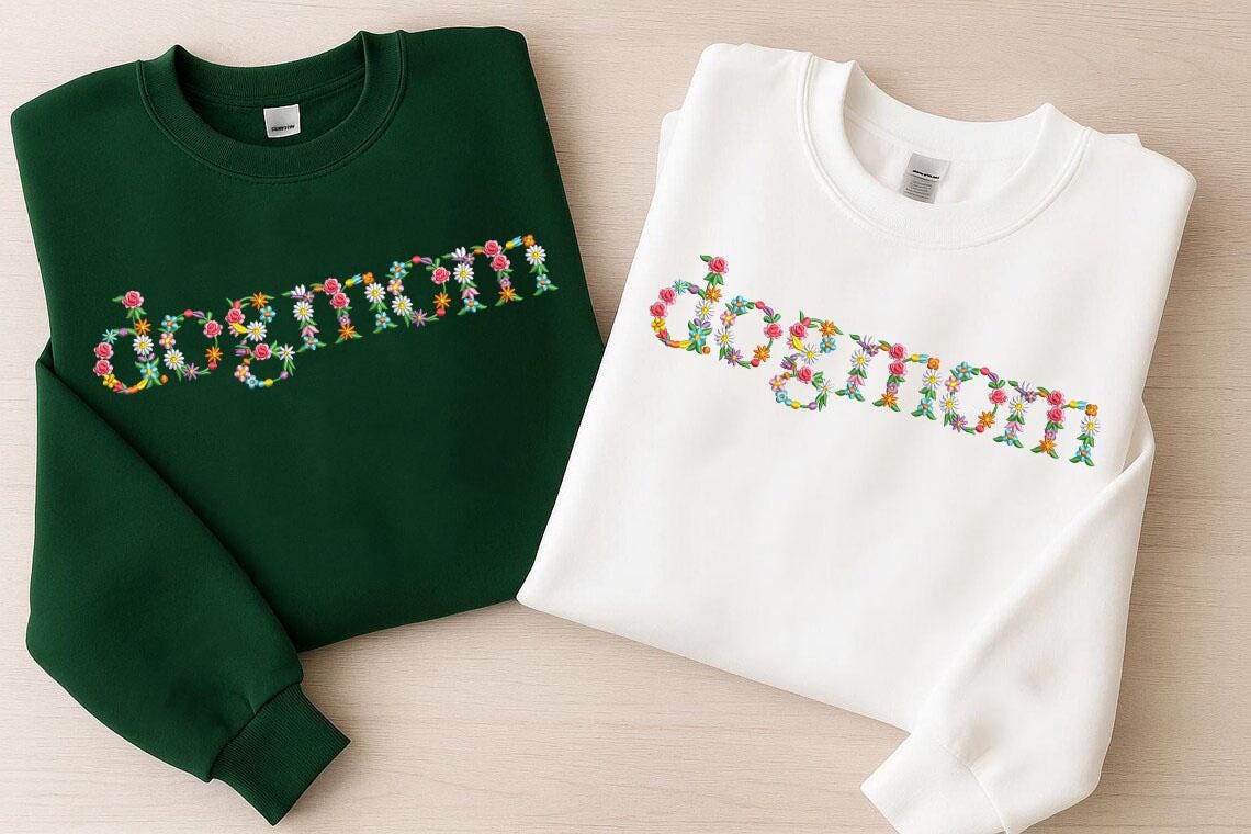 Floral Dog Mom Sweater