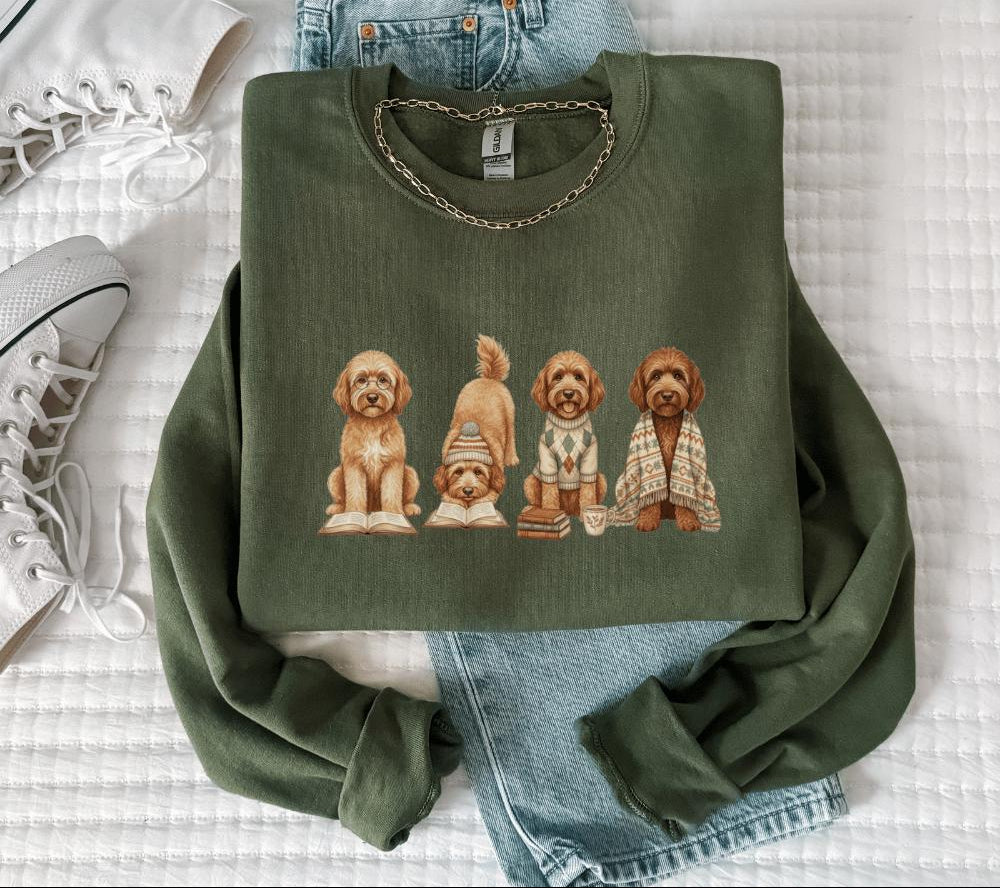 Goldendoodle Book Lover Sweatshirt