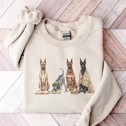 Great Dane Book Lover Sweatshirt