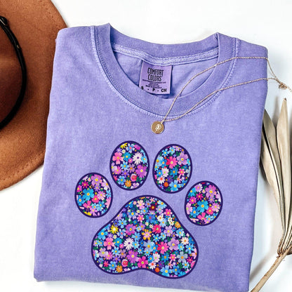 Floral Paw Print Shirt