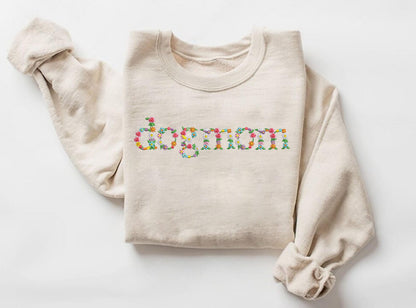 Floral Dog Mom Sweater