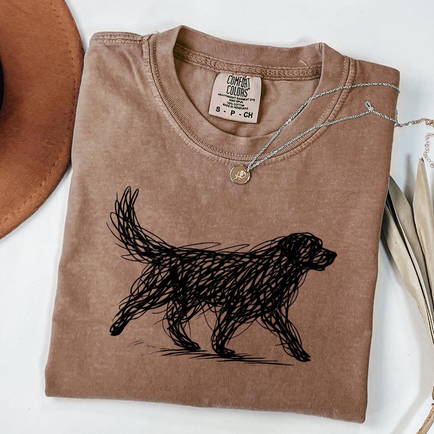 Abstract Dog Line Art Shirt