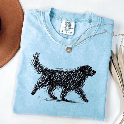 Abstract Dog Line Art Shirt