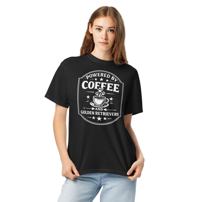 Powered by Coffee and Golden Retrievers Tee