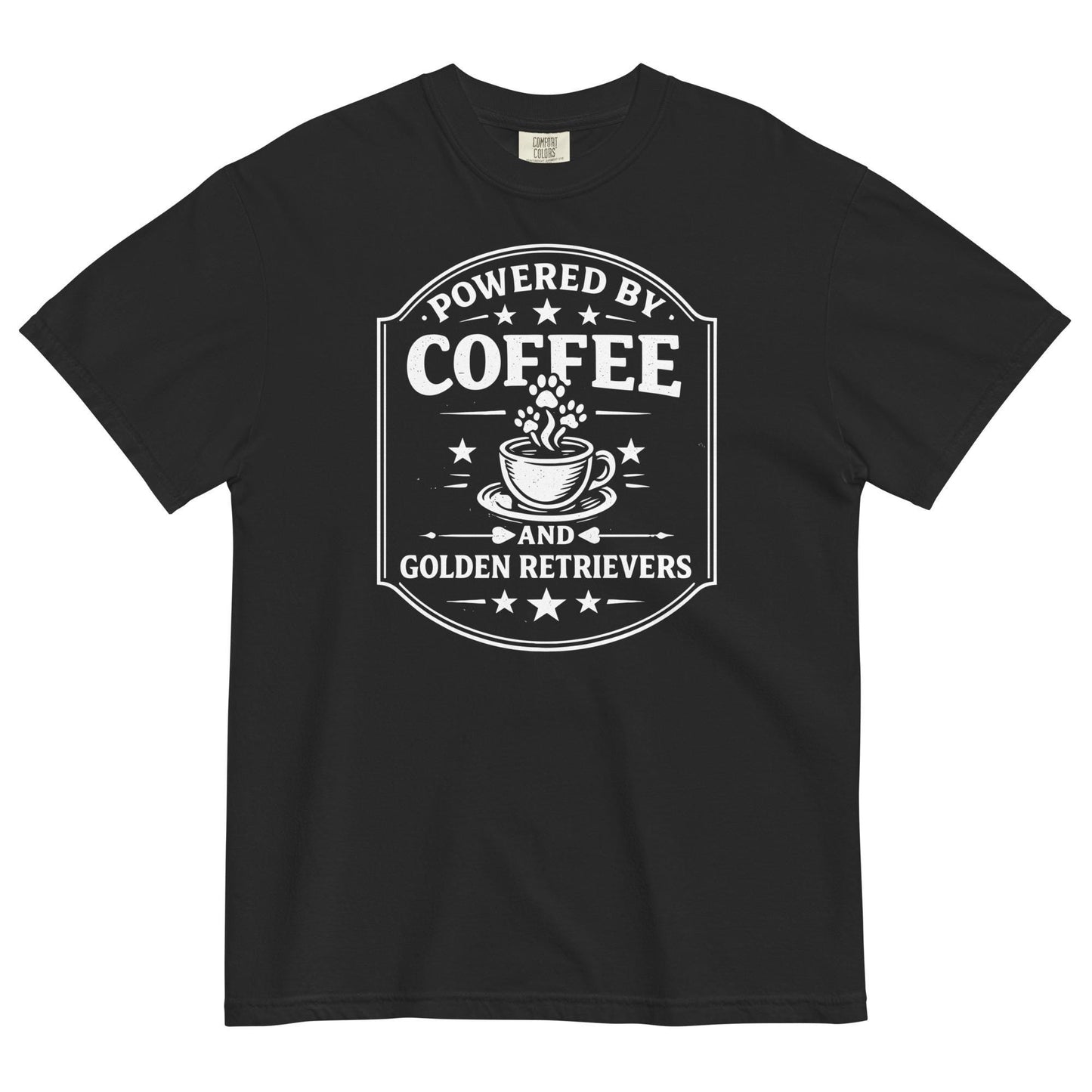 Powered by Coffee and Golden Retrievers Tee