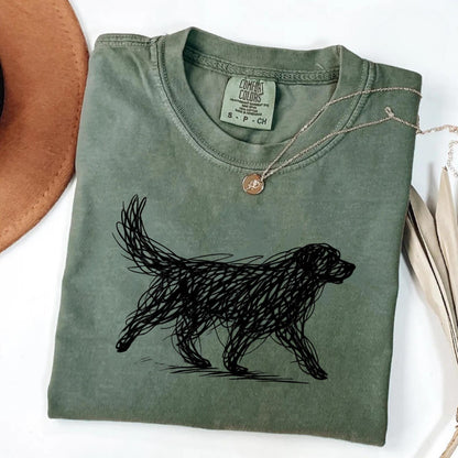 Abstract Dog Line Art Shirt