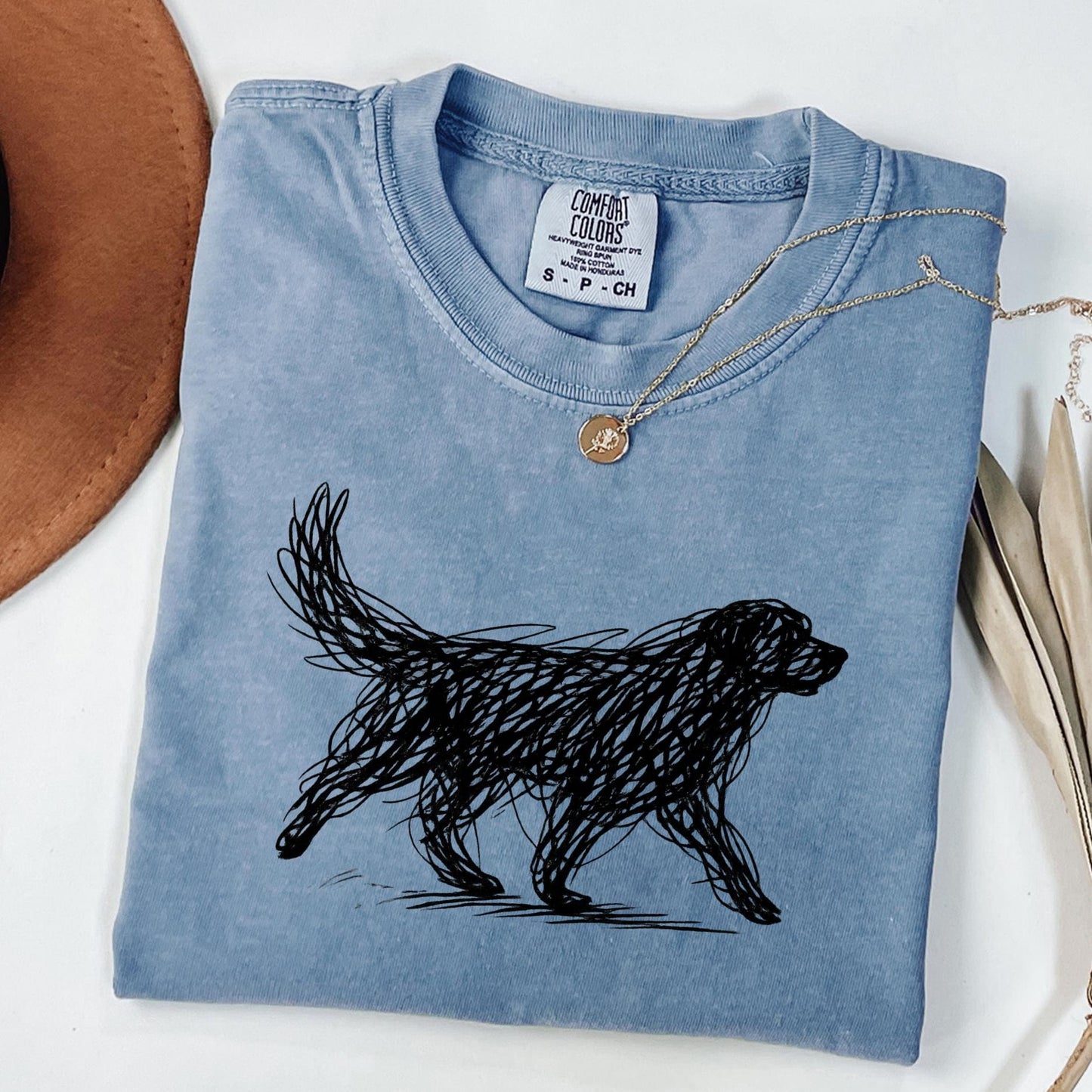 Abstract Dog Line Art Shirt