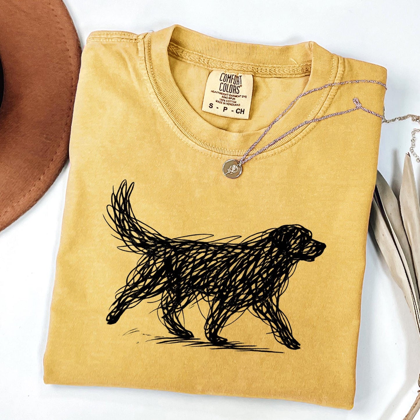 Abstract Dog Line Art Shirt