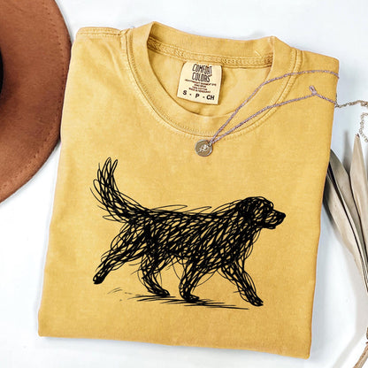Abstract Dog Line Art Shirt