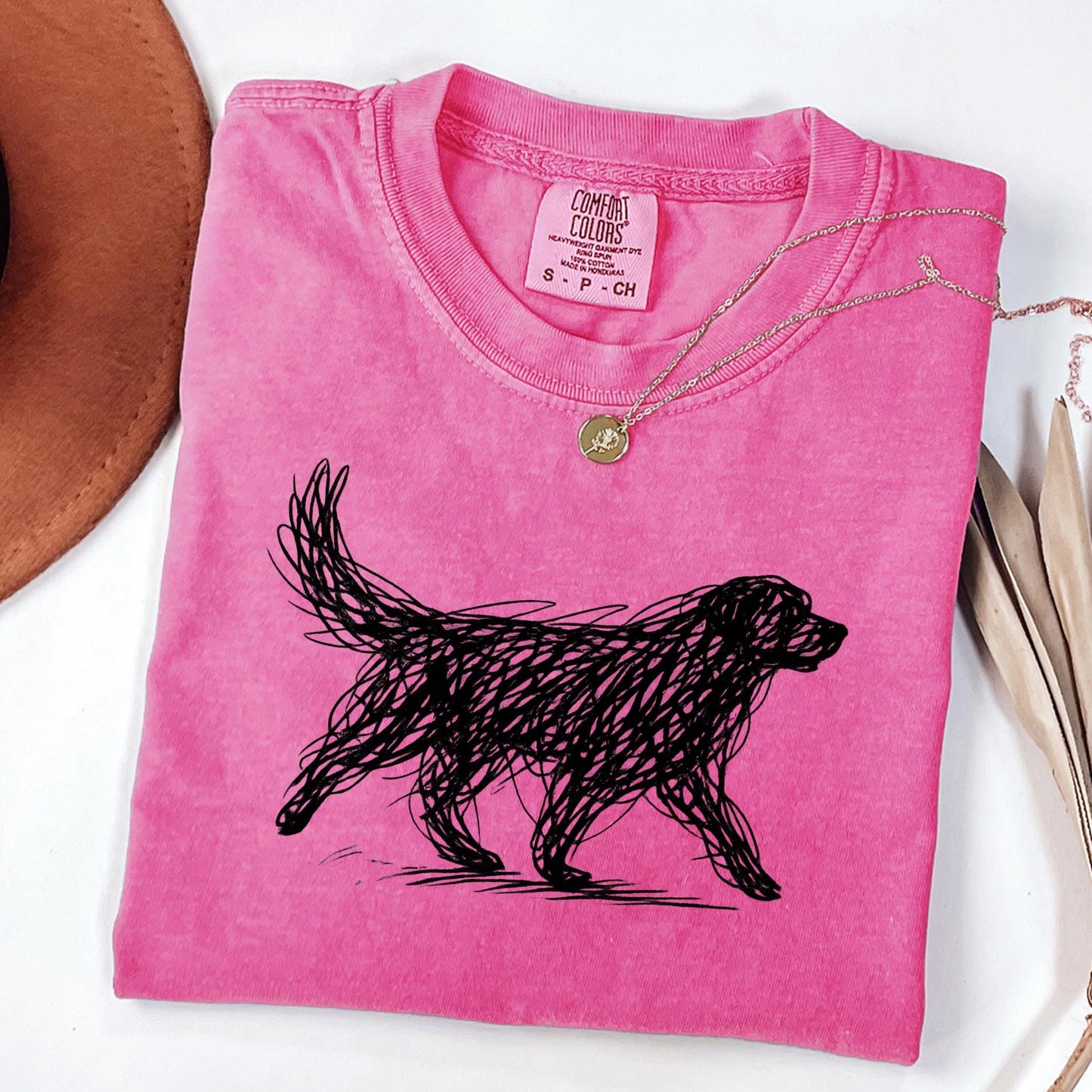 Abstract Dog Line Art Shirt