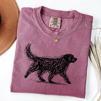 Abstract Dog Line Art Shirt