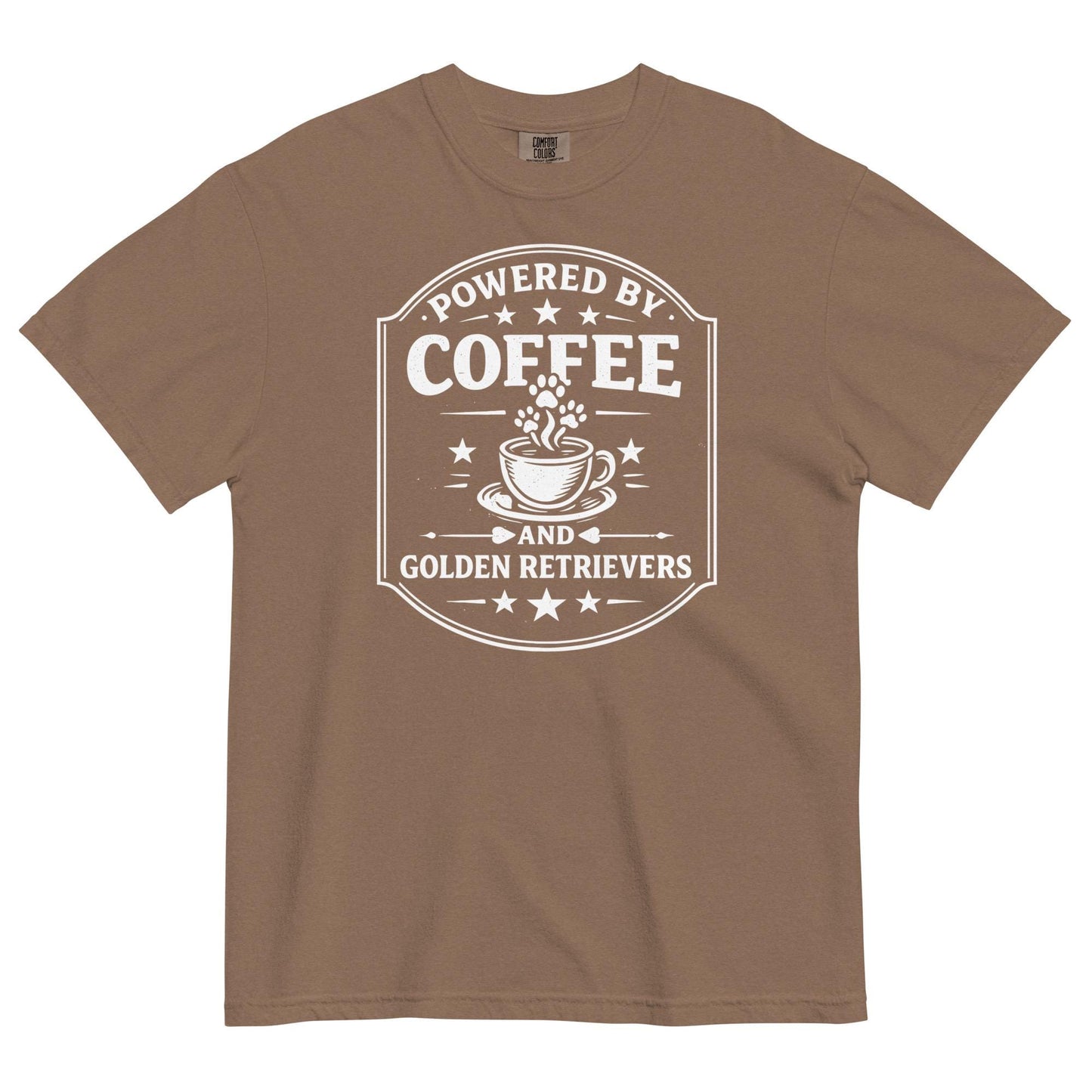 Powered by Coffee and Golden Retrievers Tee