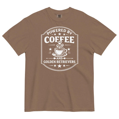 Powered by Coffee and Golden Retrievers Tee