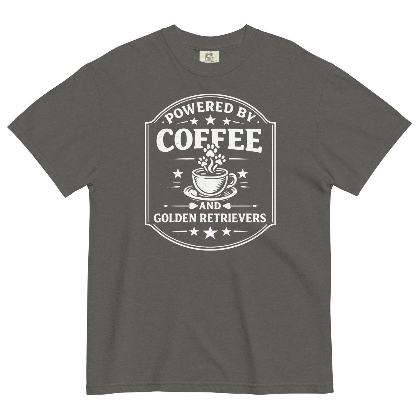 Powered by Coffee and Golden Retrievers Tee