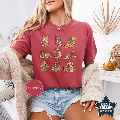 Funny Dog Reading Shirt
