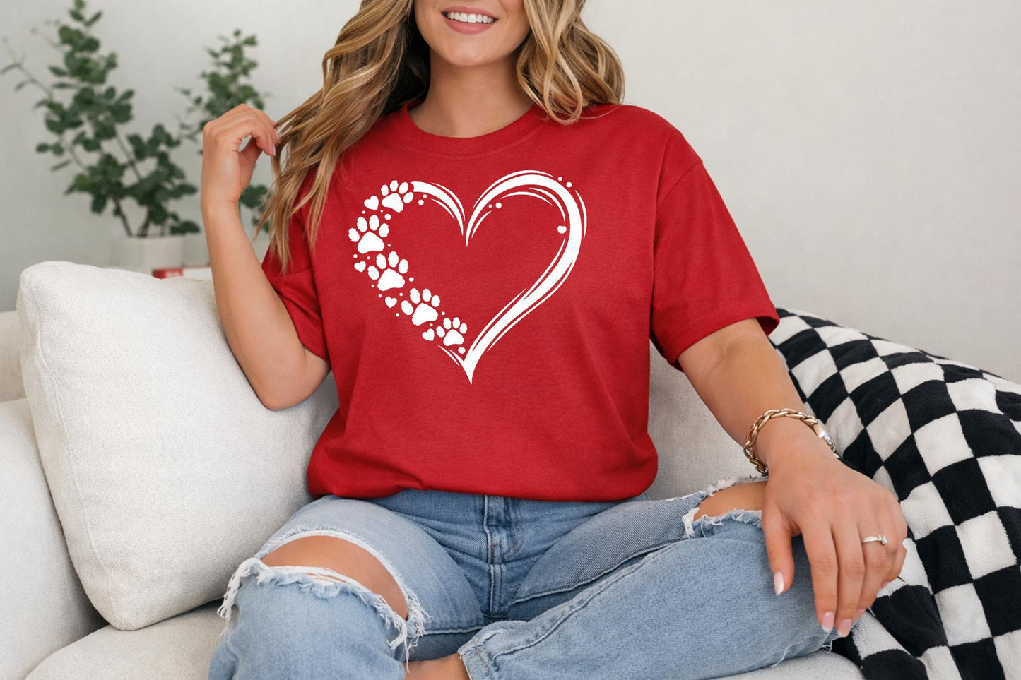 Paw Heart T Shirt V5