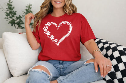 Paw Heart T Shirt V5