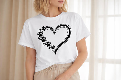 Paw Heart T Shirt V5