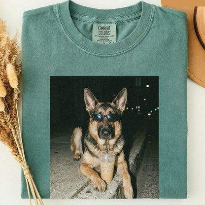 Shepherd Drinking Iced Coffee Shirt
