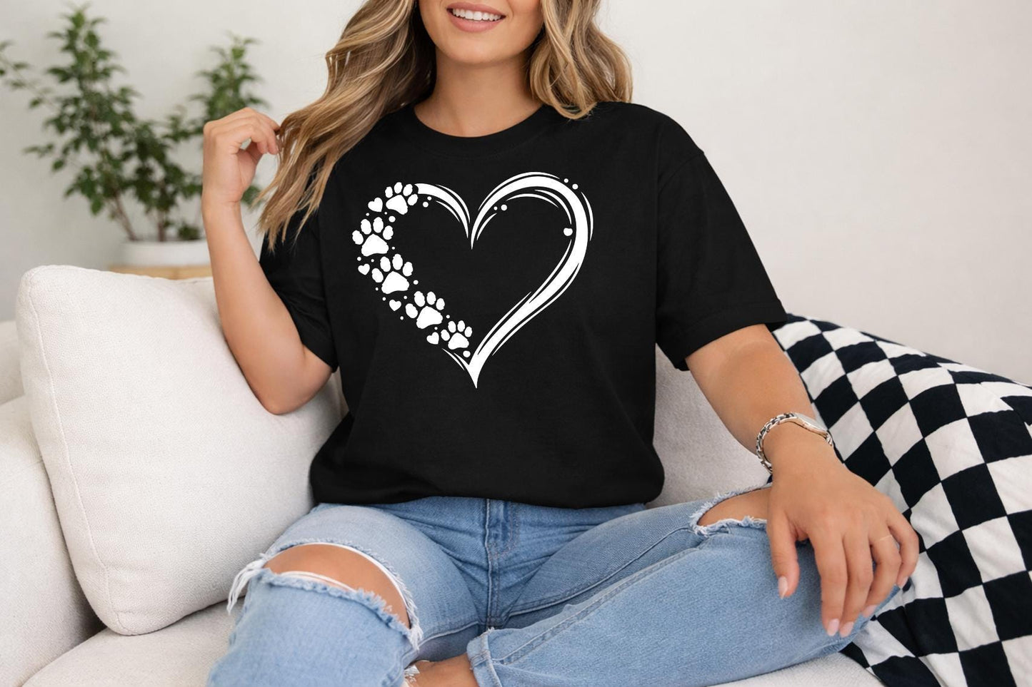 Paw Heart T Shirt V5