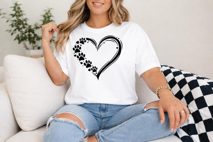 Paw Heart T Shirt V5