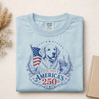 Golden Retriever America 250th Anniversary Shirt