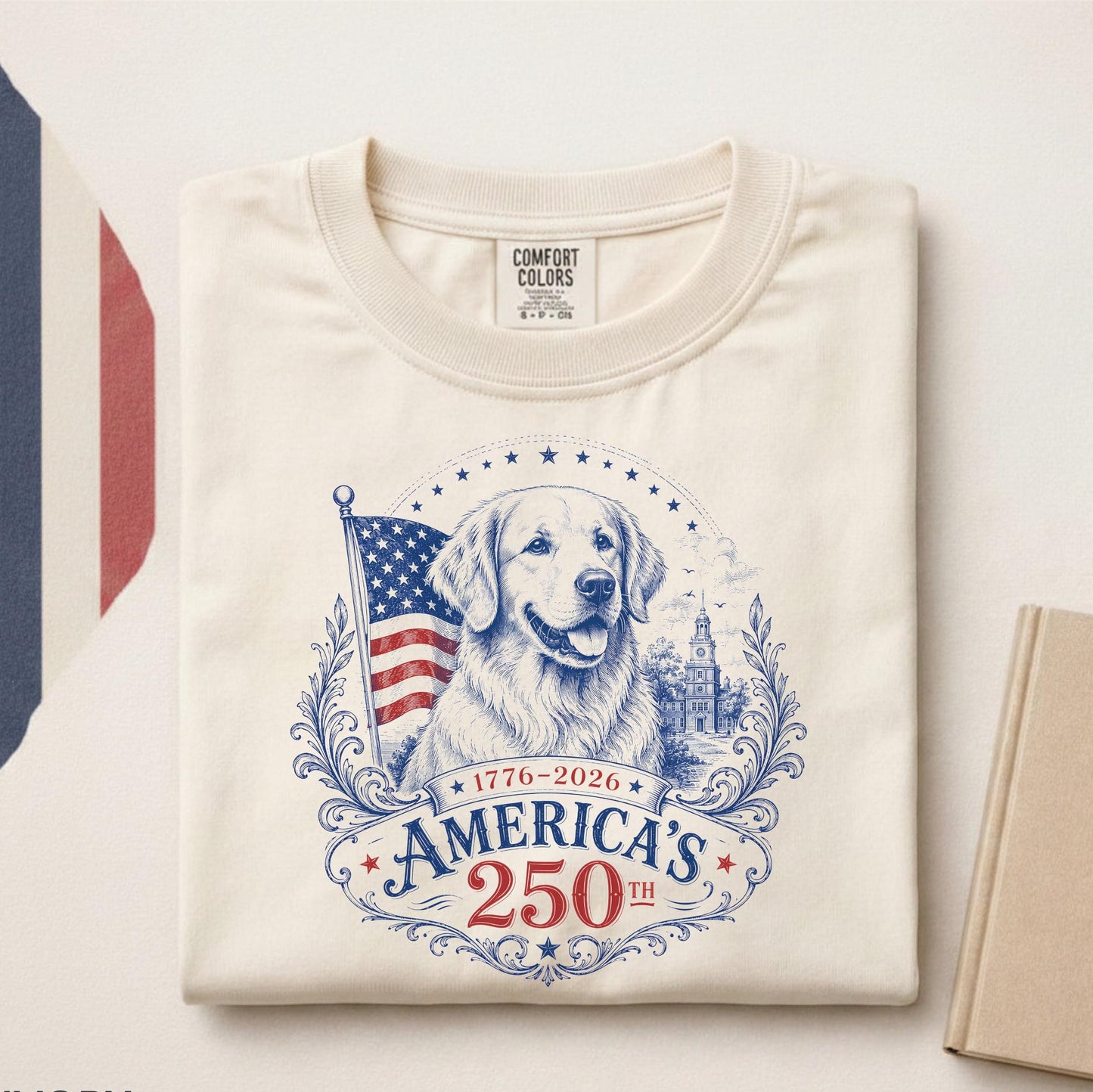 Golden Retriever America 250th Anniversary Shirt