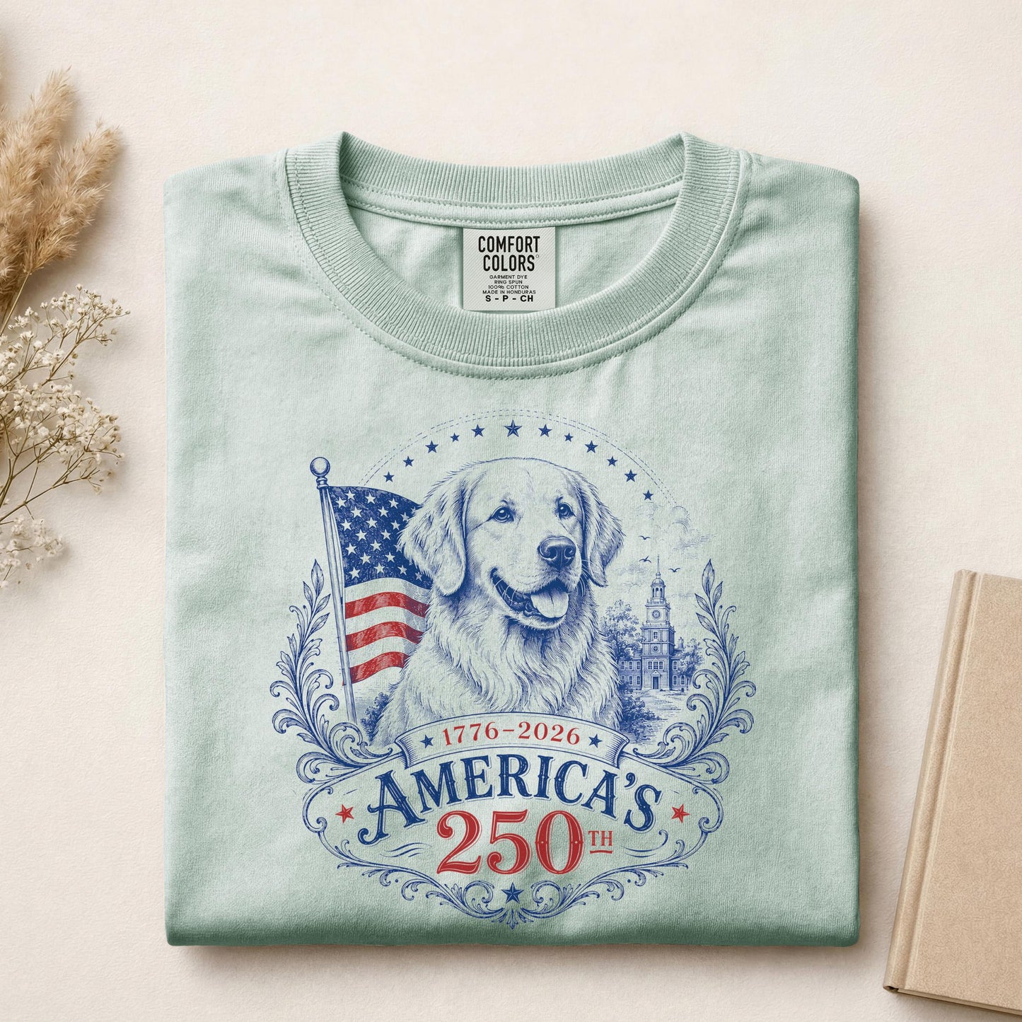 Golden Retriever America 250th Anniversary Shirt