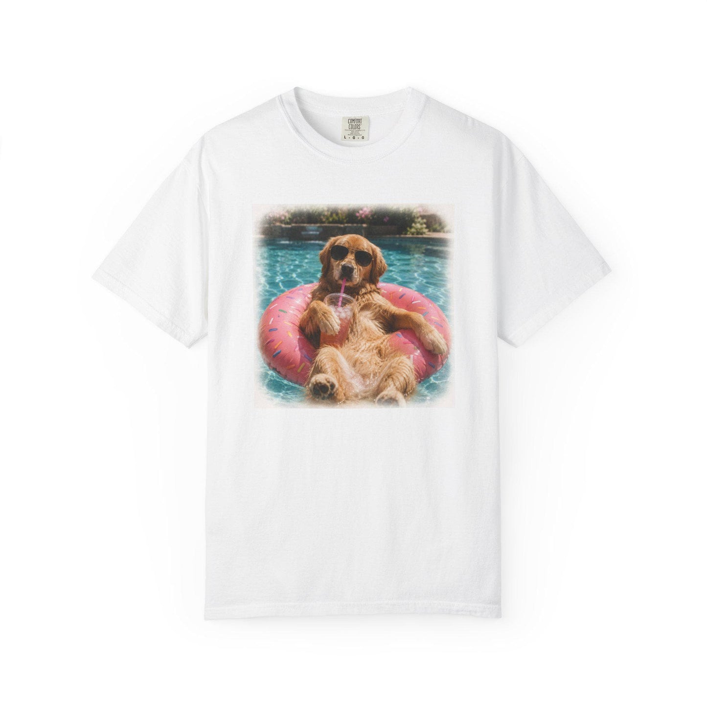 Golden Retriever Pool Float Shirt