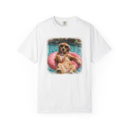 Golden Retriever Pool Float Shirt