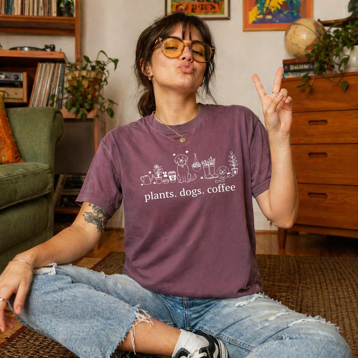 Plant And Dog Lover T-Shirt