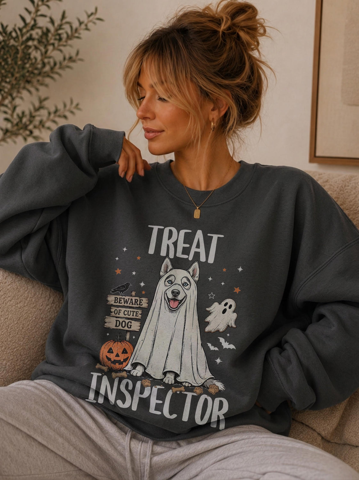 Halloween Husky Sweatshirt